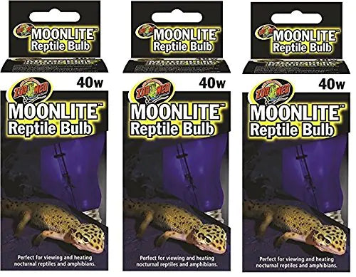 (3 Pack) Zoo Med Moonlight 40 Watt Reptile Bulbs