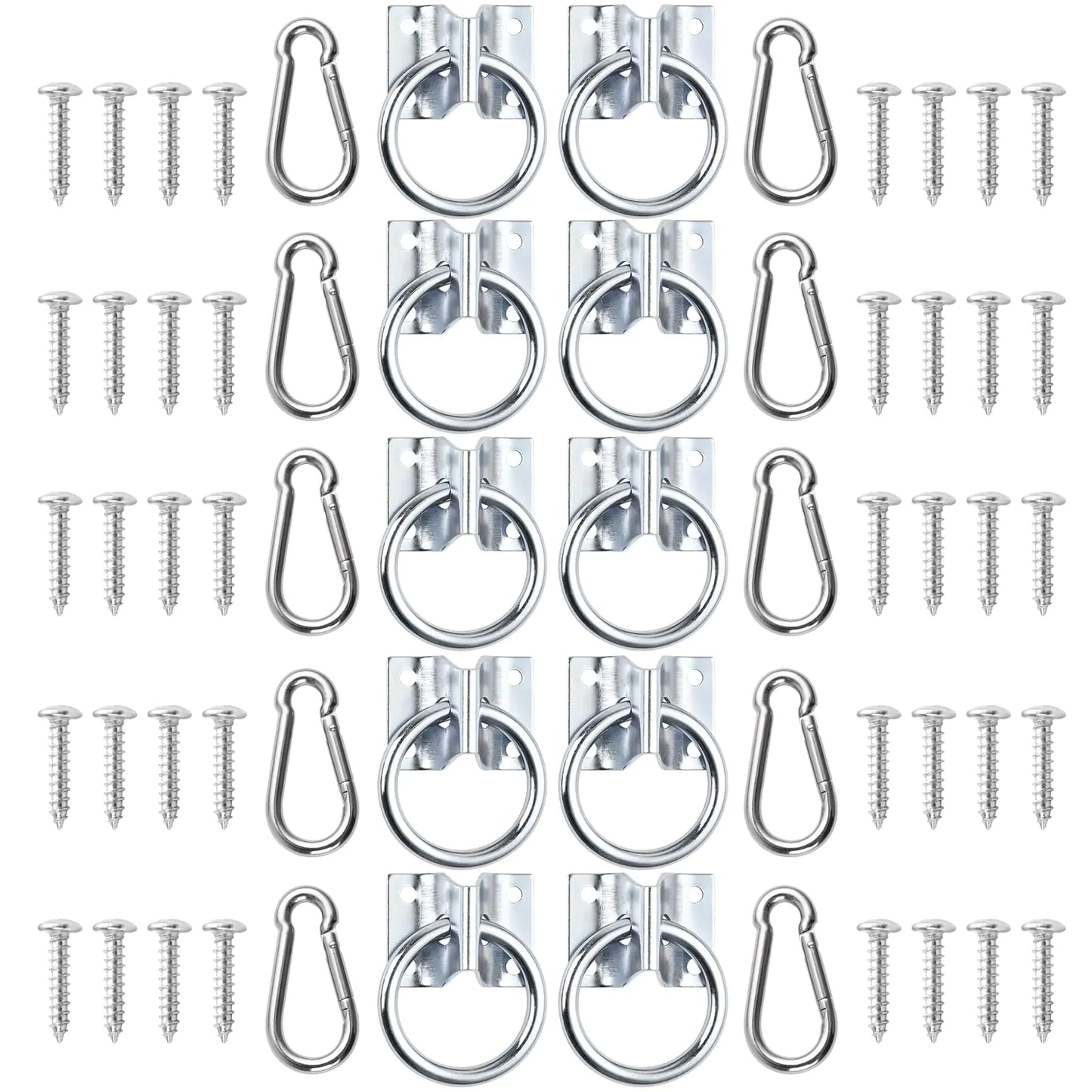10 Pcs Cross Tie Horse Trailer Rings