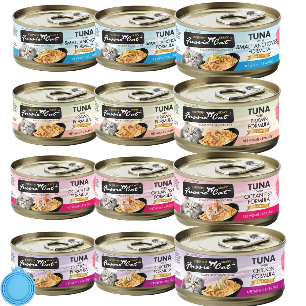 Fussie Cat Premium Wet Gravy Canned Grain Free Cat Food (12pcs)