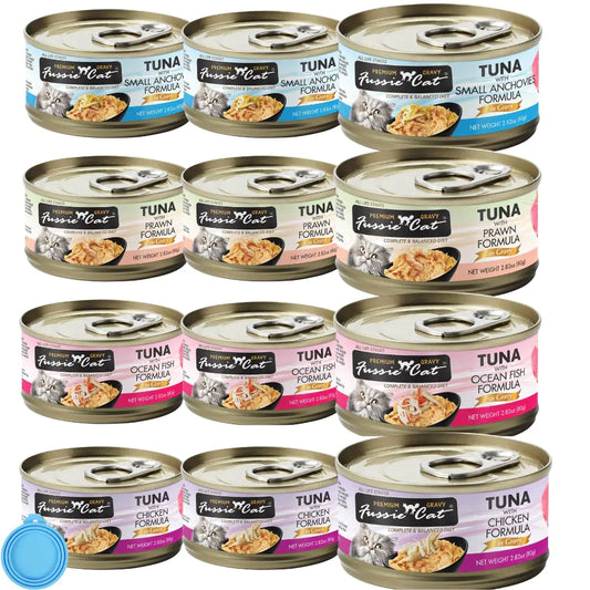 Fussie Cat Premium Wet Gravy Canned Grain Free Cat Food (12pcs)