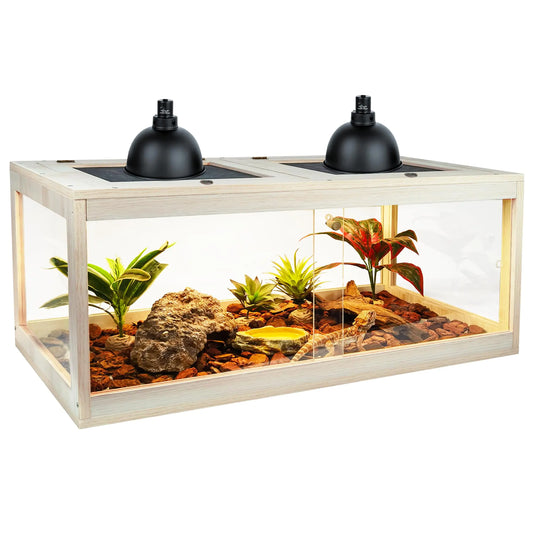 (81 Gal 48"in) Reptile Habitat Durable Quality Suitable for All Types of Reptile