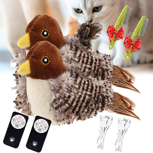 Simulated Chirping Bird Cat Toy