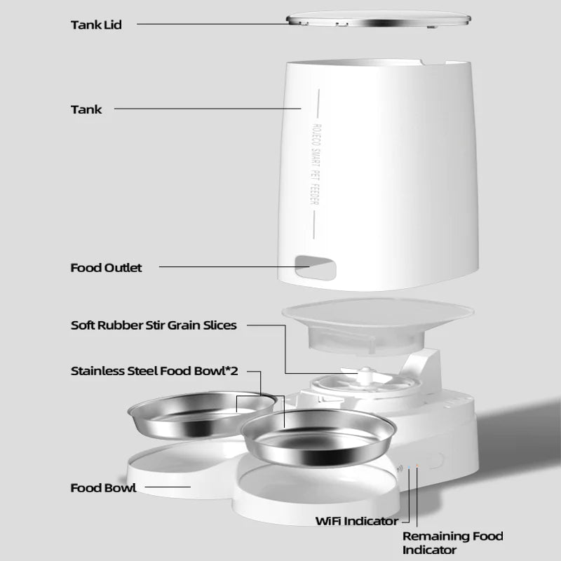 4Litter Automatic Bluetooth Kibble Dispenser