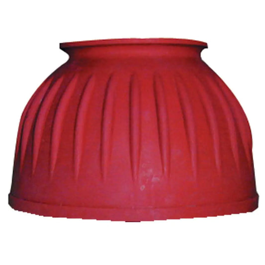 Red Ribbed Pull-On Horse Bell Boots Extra Large