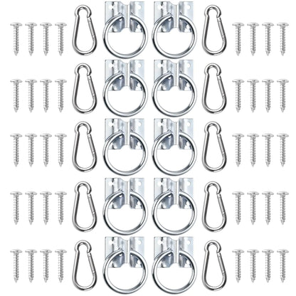 10 Pcs Cross Tie Horse Trailer Rings