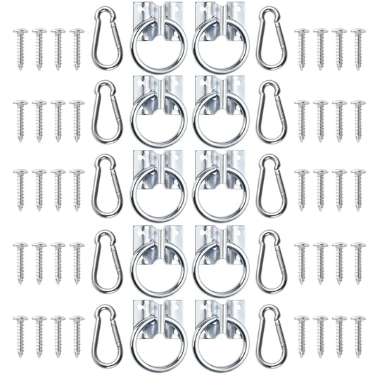 10 Pcs Cross Tie Horse Trailer Rings