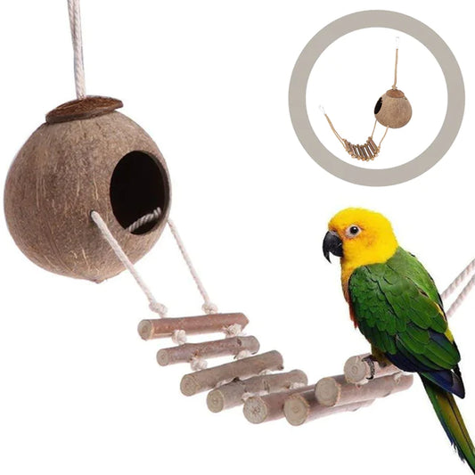 Reptile Gecko Ladder Hut and Hiding Terrarium Accessory