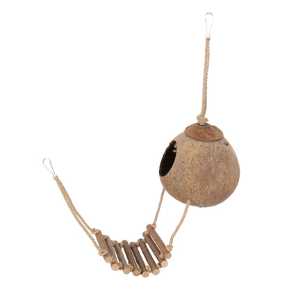 Reptile Gecko Ladder Hut and Hiding Terrarium Accessory