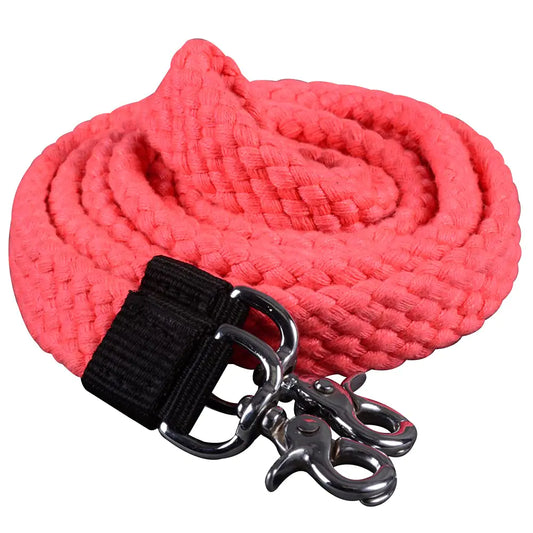 Braided Flat Cotton Roping Rein Trigger 1" X 7Ft