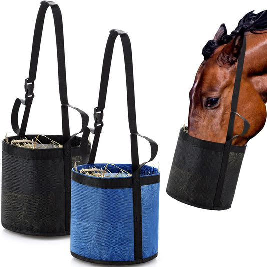 (2Pcs) Horse Feed Bags for Grain