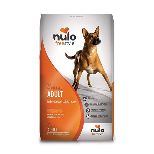 Nulo Grain Free Dog Food: All Natural Adult Dry Pet Food For Large And Small Breed Dogs (Turkey 11Lb)