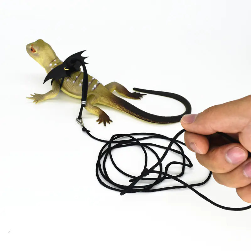 Reptile Neck Sleeve and Traction Rope for Pets