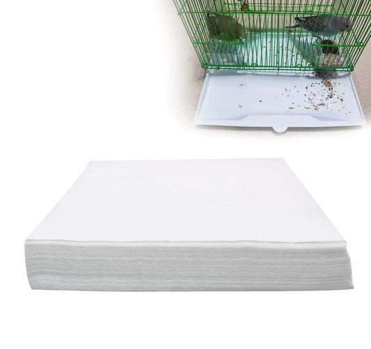 Bird Cage Liner Papers 100 Sheets 10.6×8in - Precut Absorbent Bird Paper