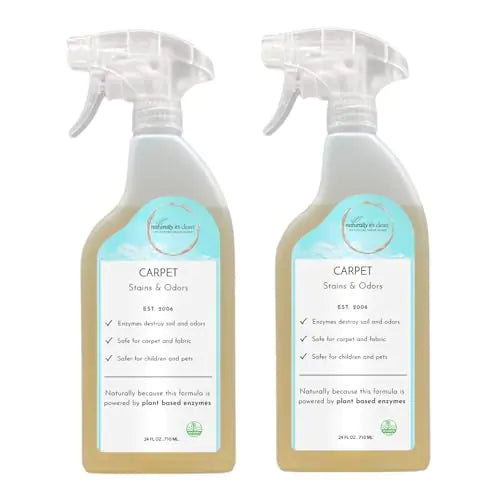 (2pc) Plant Based Enzyme Cleans Pet/Food Stains, Urine, Grease & Ink from Carpets( 24oz )Spray Bottle