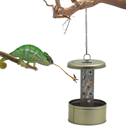 Metal Mesh Column Chameleon Feeding Bowl