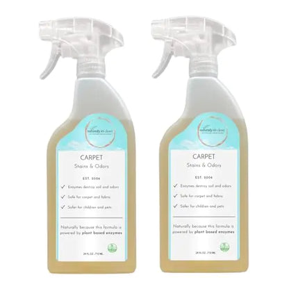 (2pc) Plant Based Enzyme Cleans Pet/Food Stains, Urine, Grease & Ink from Carpets( 24oz )Spray Bottle