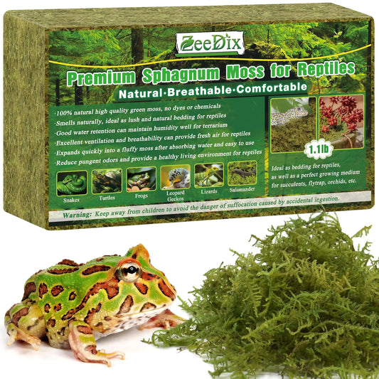 (1.1LBS) Premium Sphagnum Moss for Reptiles (25QT)