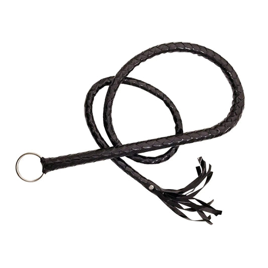 Heavy-Duty Riding Crop, Soft Handle Horse & Bull Obedience Training Whip(Black)