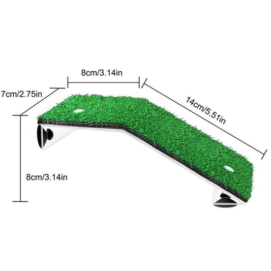 Reptile Climbing Turtle Basking Platform with Grass Ramp